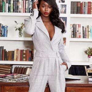 NWT House of CB Brisa grey suiting jacket bodysuit